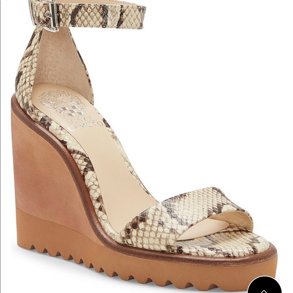Vince Camuto Grenata snake print leather